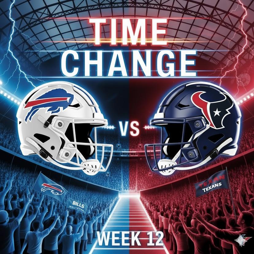 TIME UPDATE: Bills vs Texans. How to Watch, Listen, and Stream Week 12 NFL Game